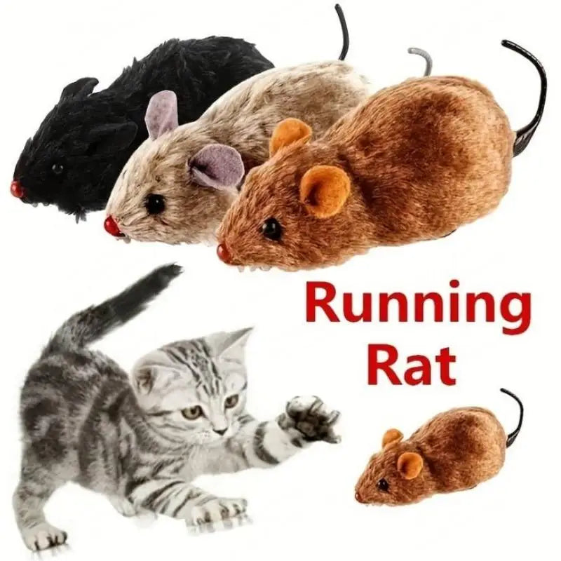 Plush Running Mouse Cat Toy