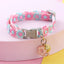 Floral Pet Collar with Bell