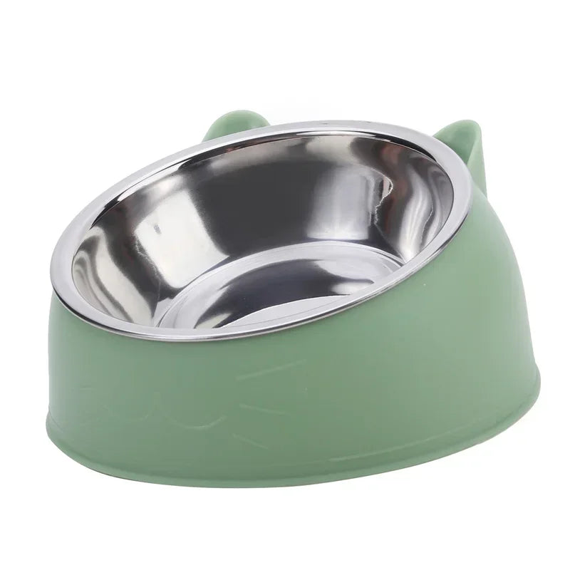 Whisker-Friendly Stainless Steel Cat Bowl