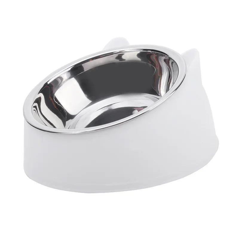 Whisker-Friendly Stainless Steel Cat Bowl