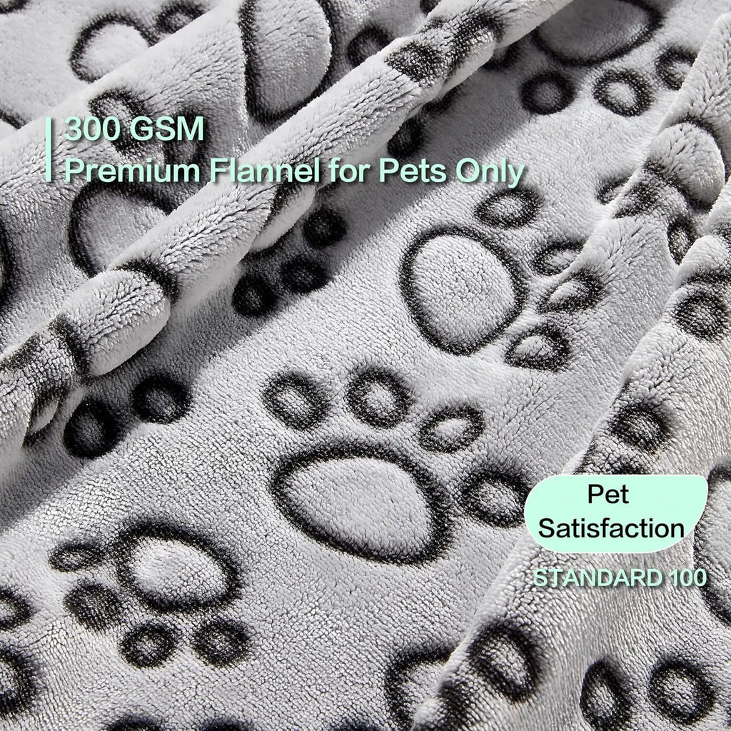 Soft Paw Print Pet Blanket