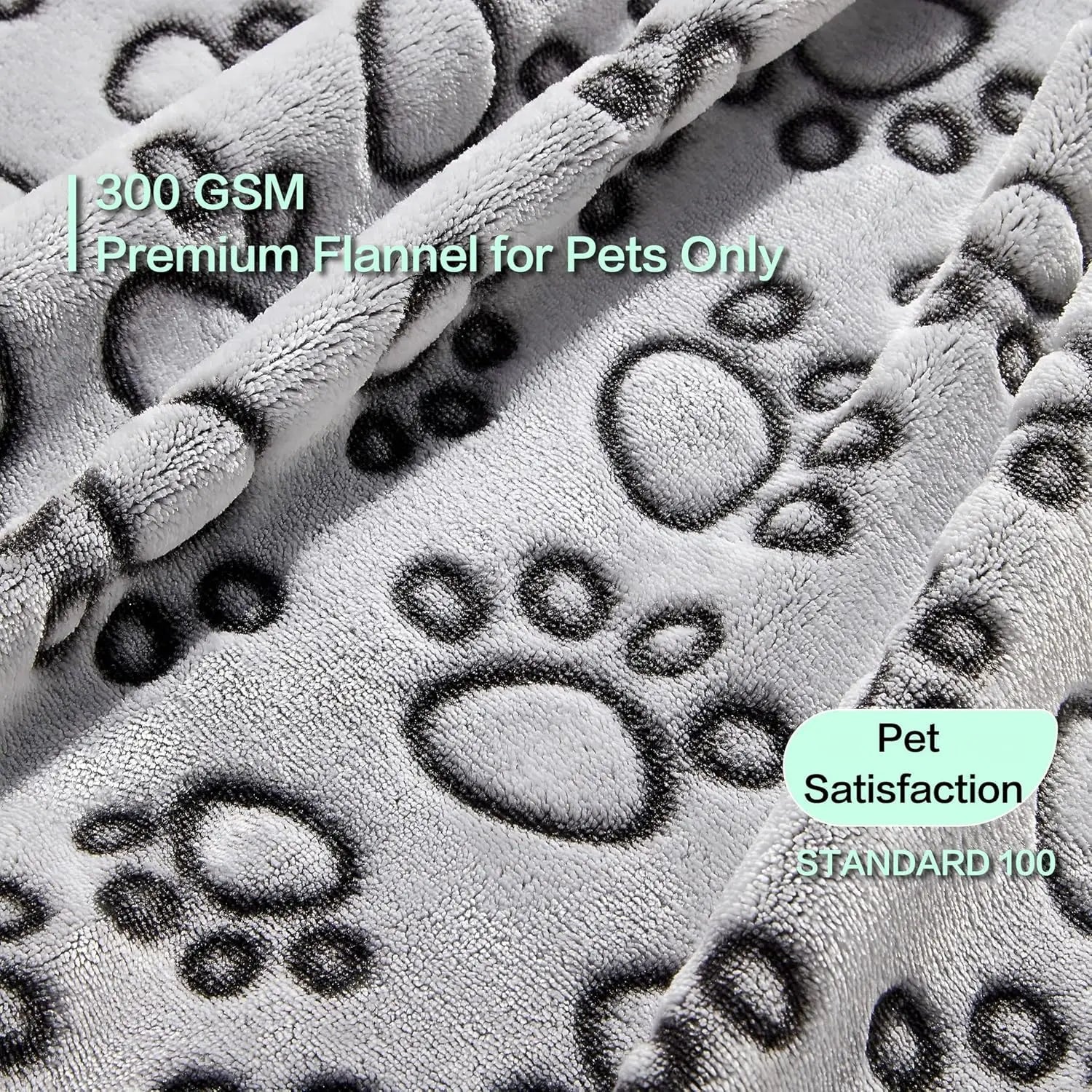 Soft Paw Print Pet Blanket