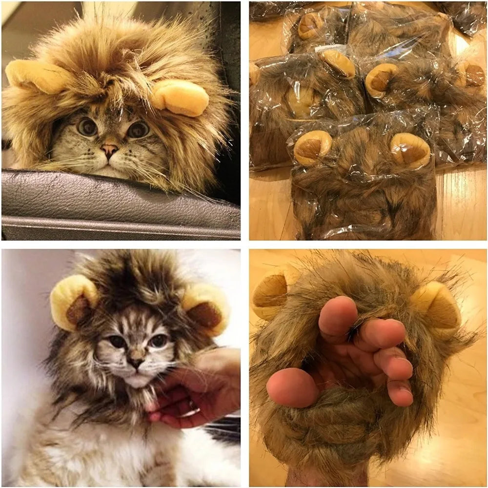 Lion Mane Pet Costume Wig