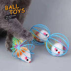 Colorful Mouse Cage Cat Toy