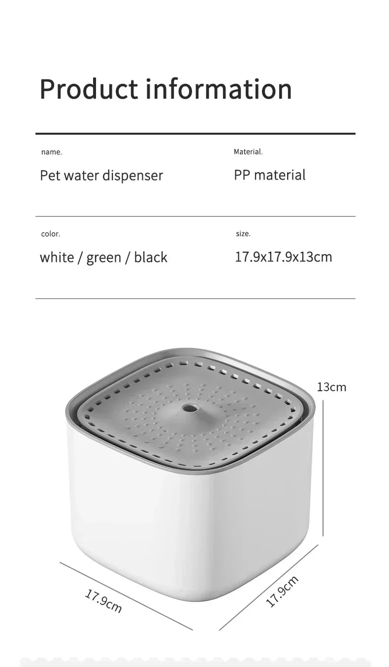 3L Filtered Cat Water Fountain