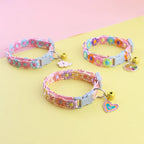 Floral Pet Collar with Bell
