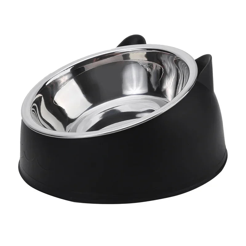 Whisker-Friendly Stainless Steel Cat Bowl