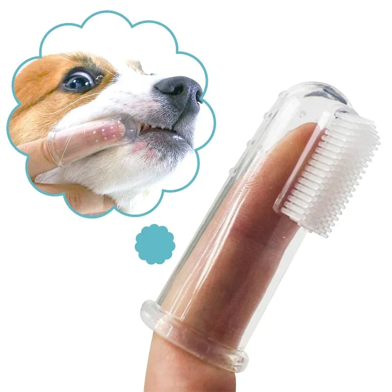 Silicone Pet Finger Toothbrush with Case