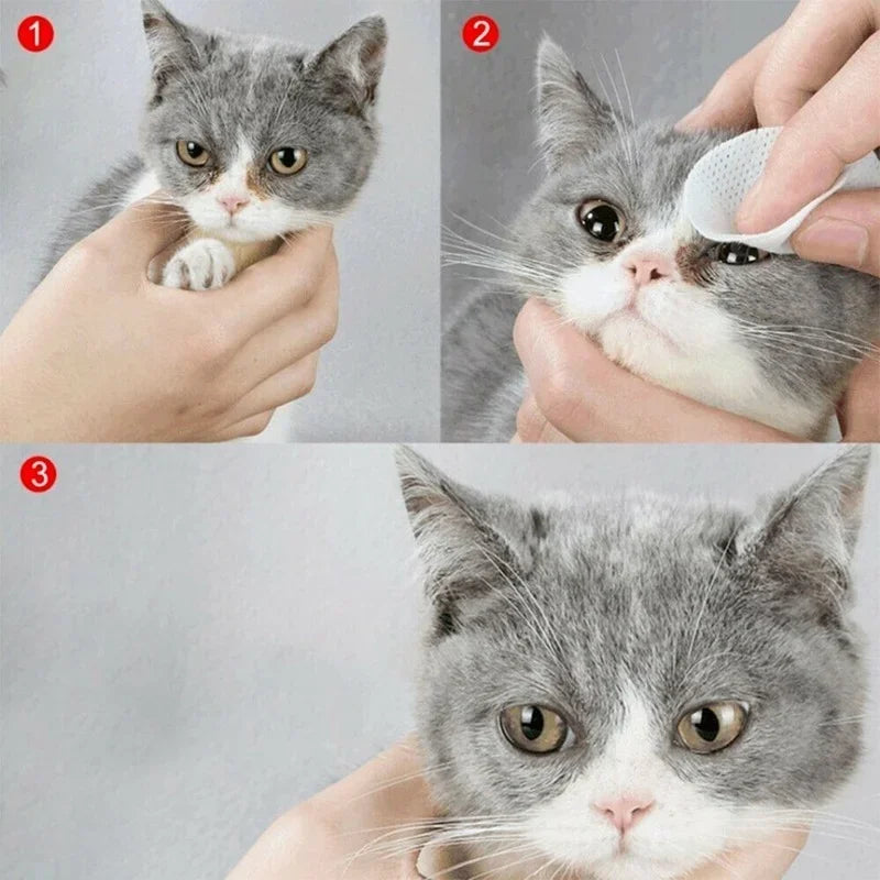 Gentle Pet Eye Wipes for Dogs and Cats