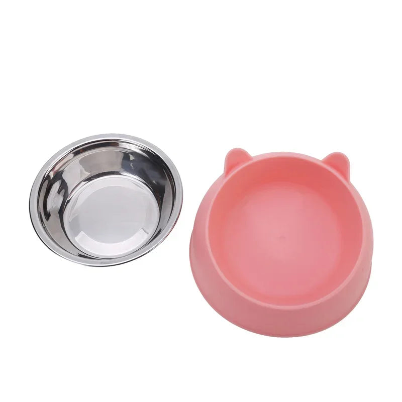 Whisker-Friendly Stainless Steel Cat Bowl