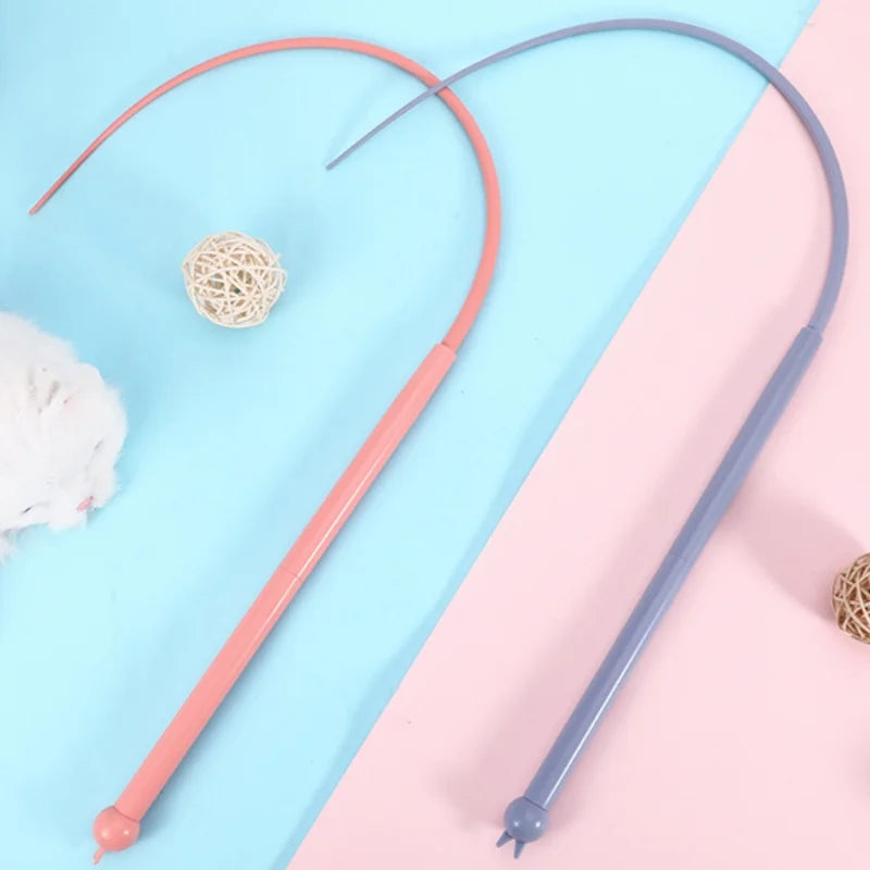 Silicone Cat Teaser Stick Toy