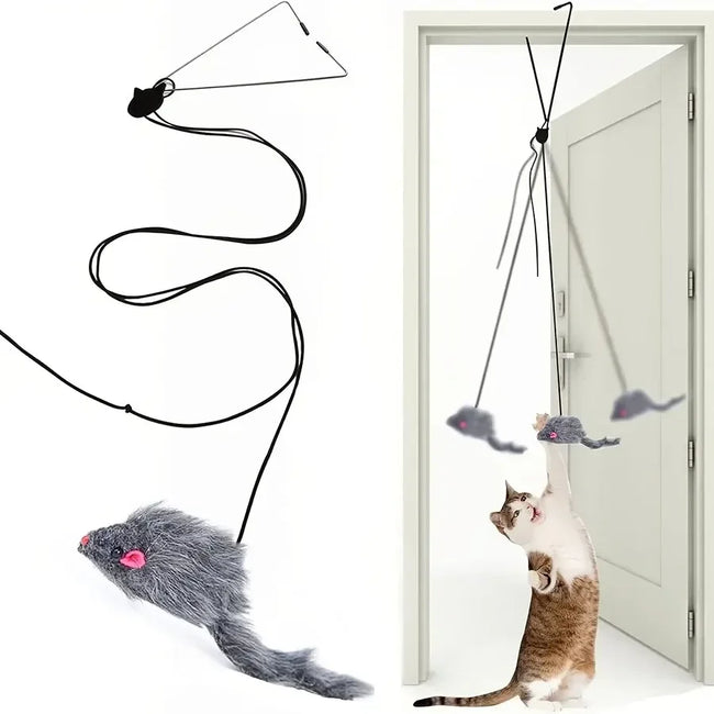 Door Hanging Mouse Cat Teaser Toy Hover Image