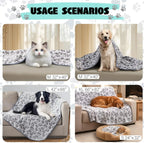 Soft Paw Print Pet Blanket