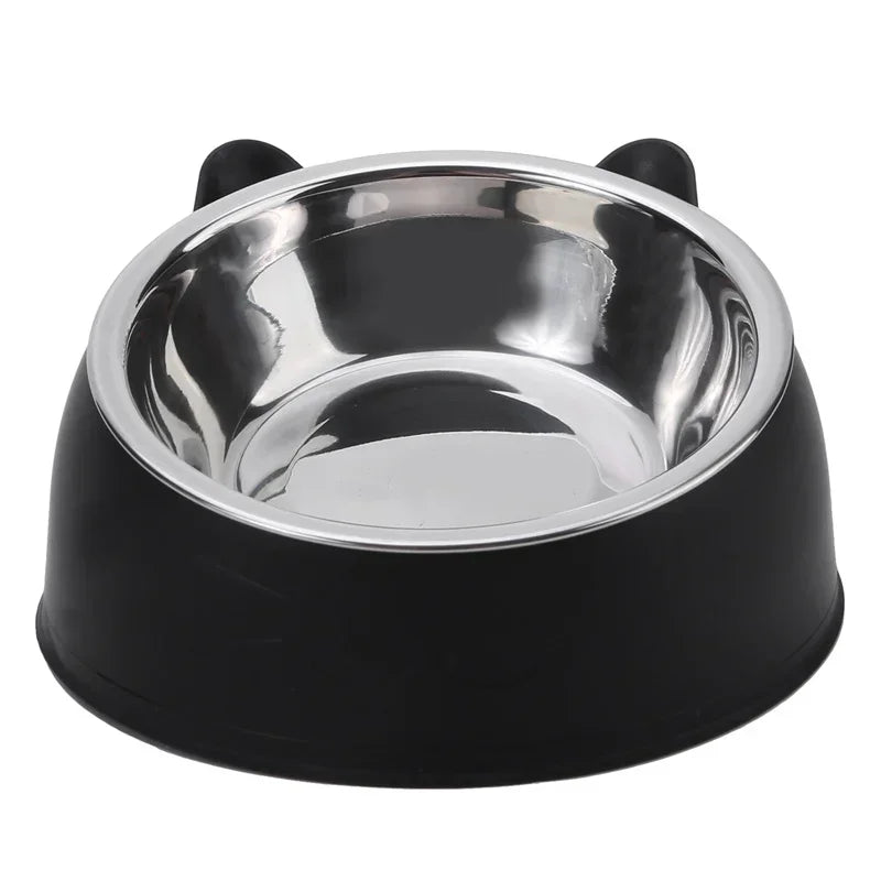 Whisker-Friendly Stainless Steel Cat Bowl