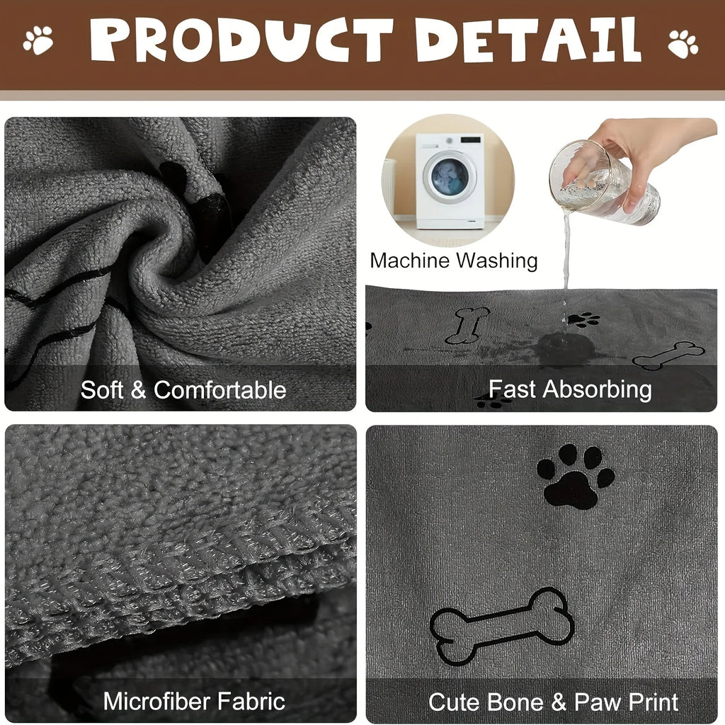 Quick-Drying Pet Bath Towel