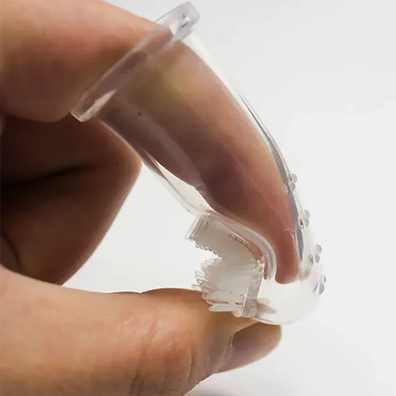 Silicone Pet Finger Toothbrush with Case