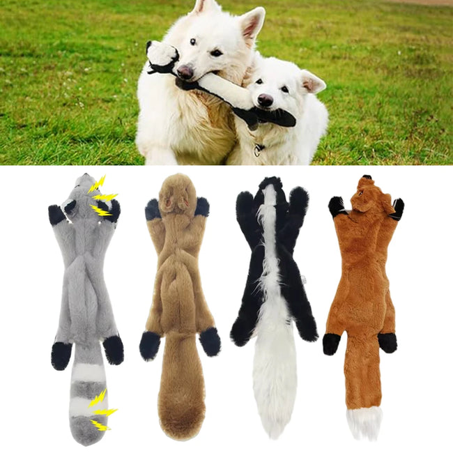 Squeaky Plush Dog Toy Hover Image