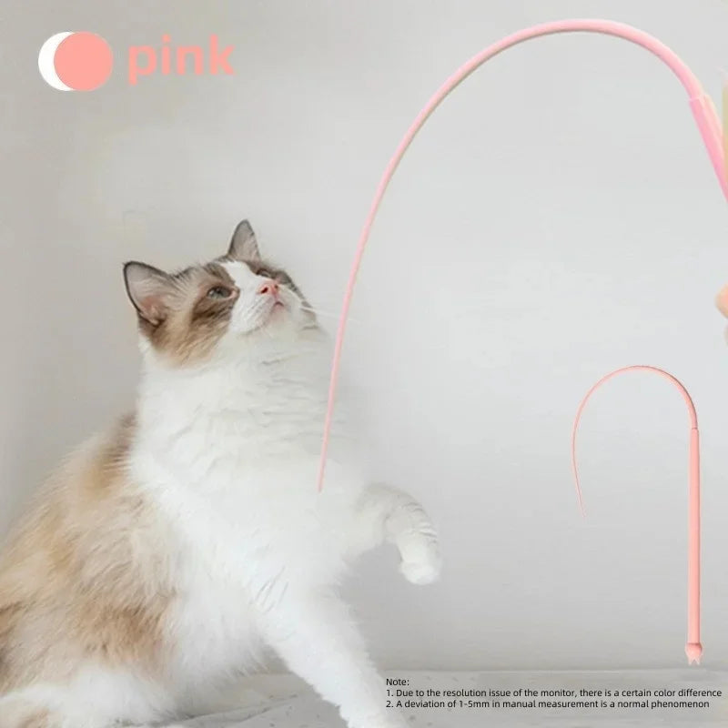 Silicone Cat Teaser Stick Toy