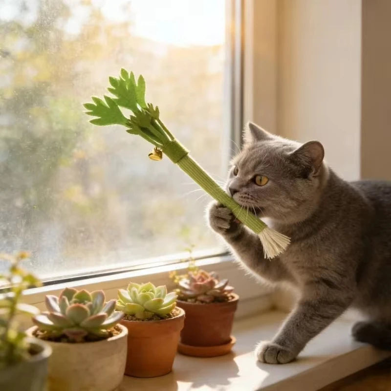 Catnip Chew Stick Cat Toy with Bell