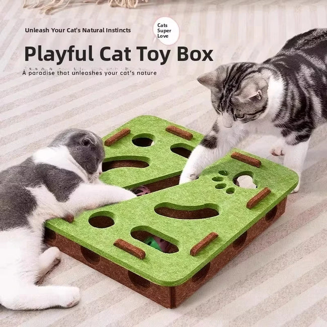 Felt Cat Puzzle Toy Box Hover Image