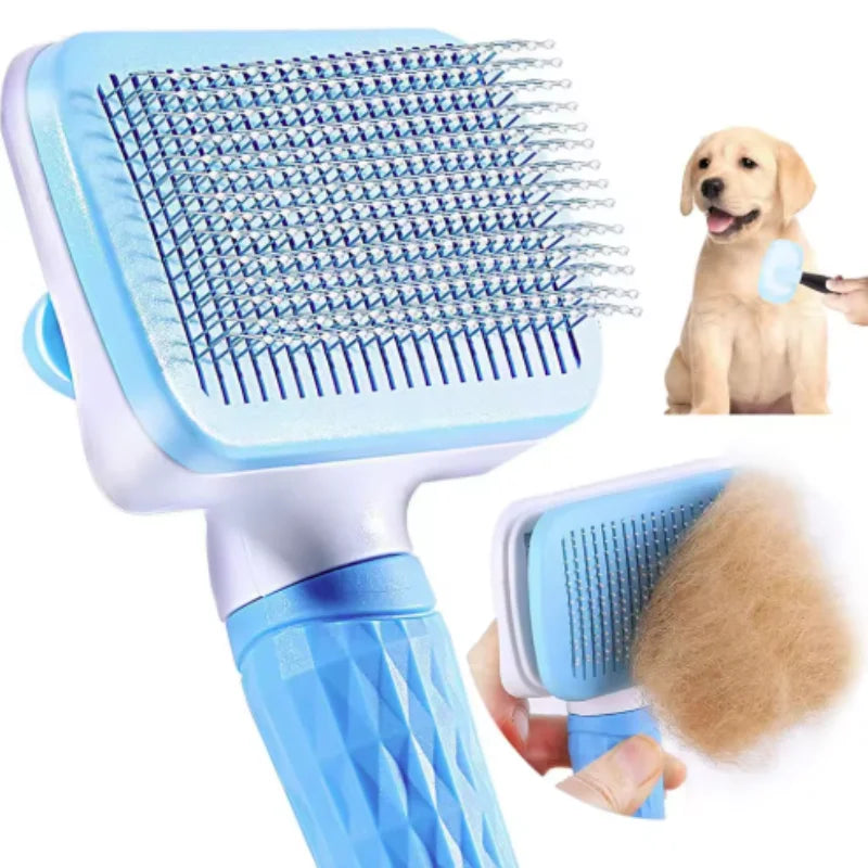 Self-Cleaning Pet Grooming Brush