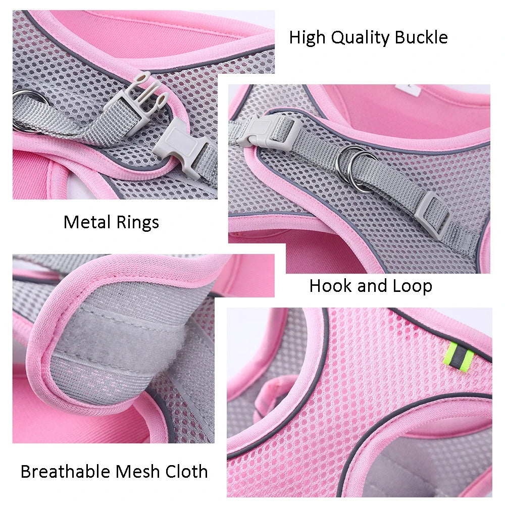 Adjustable Pet Harness Vest & Leash Set