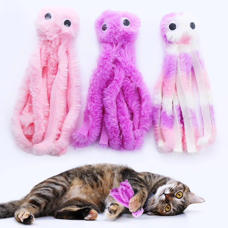 Plush Octopus Cat Toy