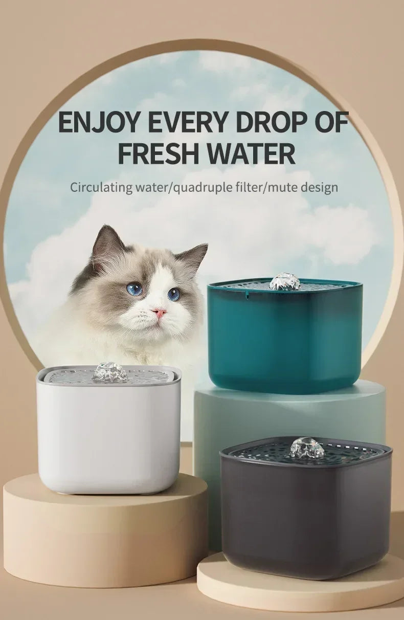 3L Filtered Cat Water Fountain