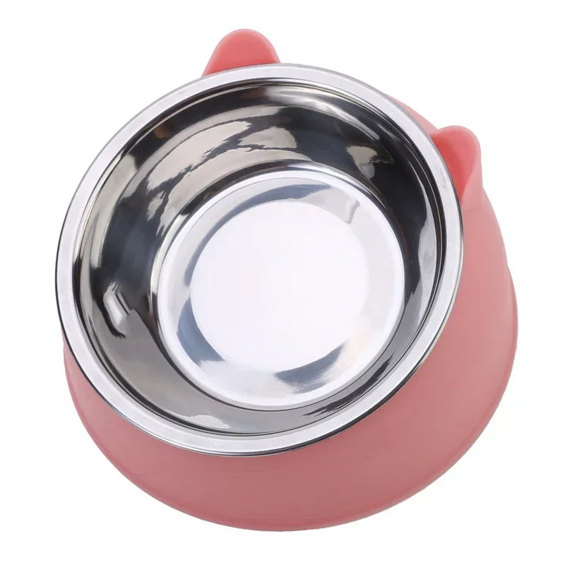 Whisker-Friendly Stainless Steel Cat Bowl