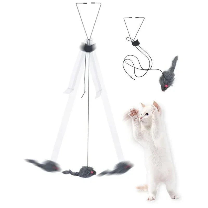 Door Hanging Mouse Cat Teaser Toy