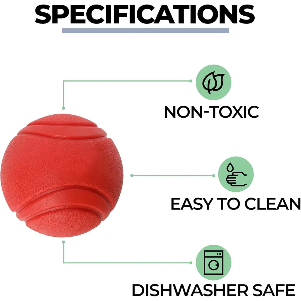 Bite-Resistant Rubber Dog Ball Toy