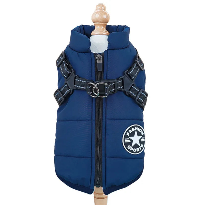 Dog Winter Jacket with Harness Ring