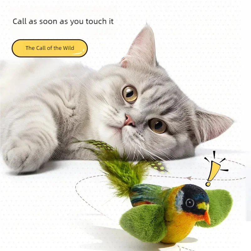 Interactive Bird Plush Cat Toy