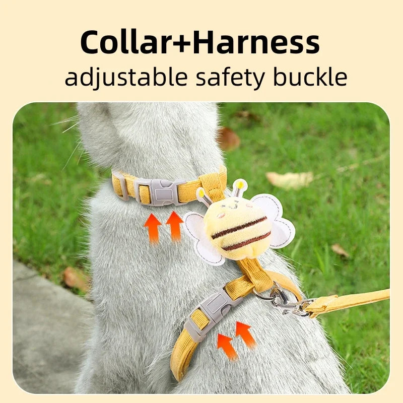 Adjustable Cat Harness and Leash Set