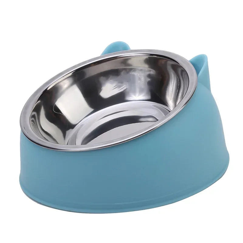 Whisker-Friendly Stainless Steel Cat Bowl