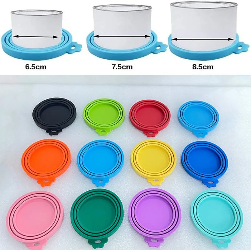 Reusable Pet Food Can Covers with Spoon