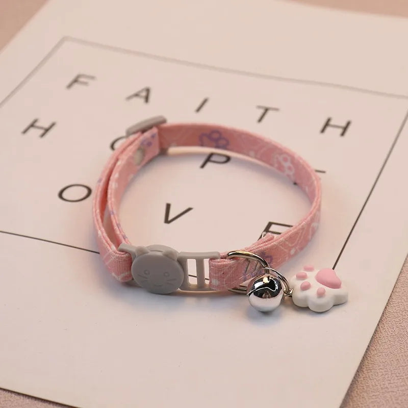 Floral Pet Collar with Bell
