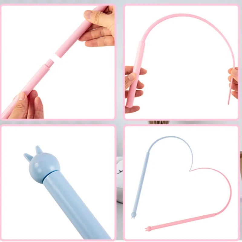 Silicone Cat Teaser Stick Toy