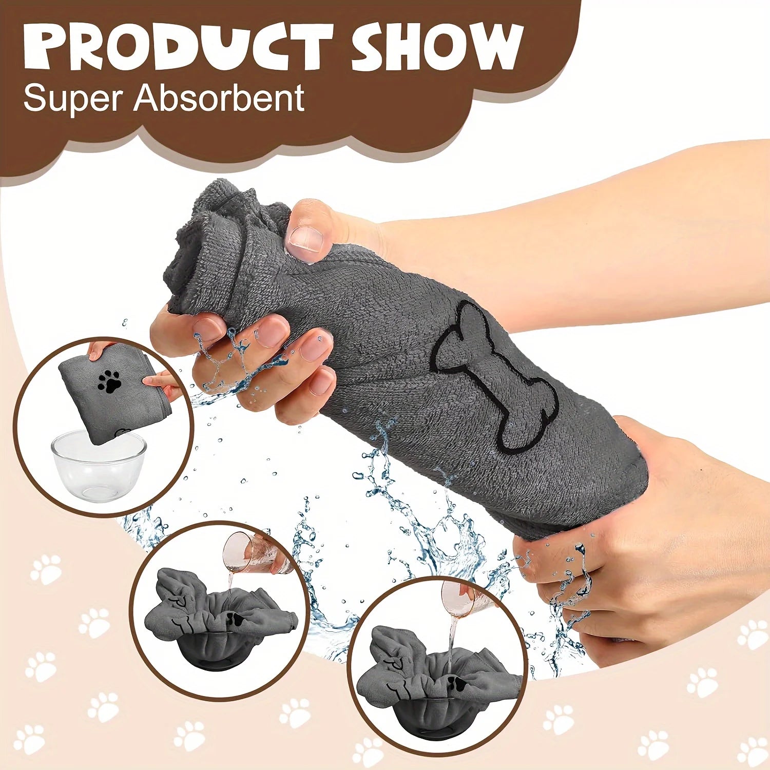 Quick-Drying Pet Bath Towel
