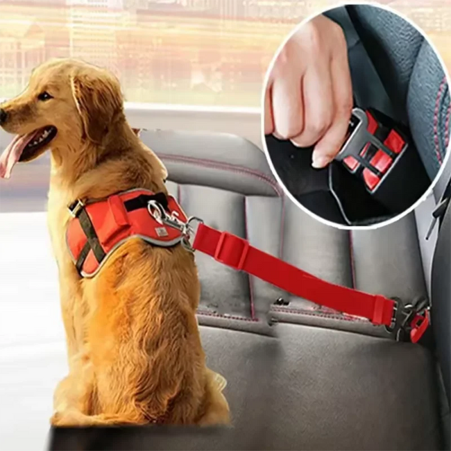 Adjustable Dog Car Seat Belt Hover Image