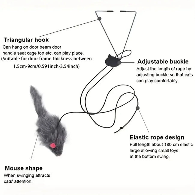 Door Hanging Mouse Cat Teaser Toy Main Image