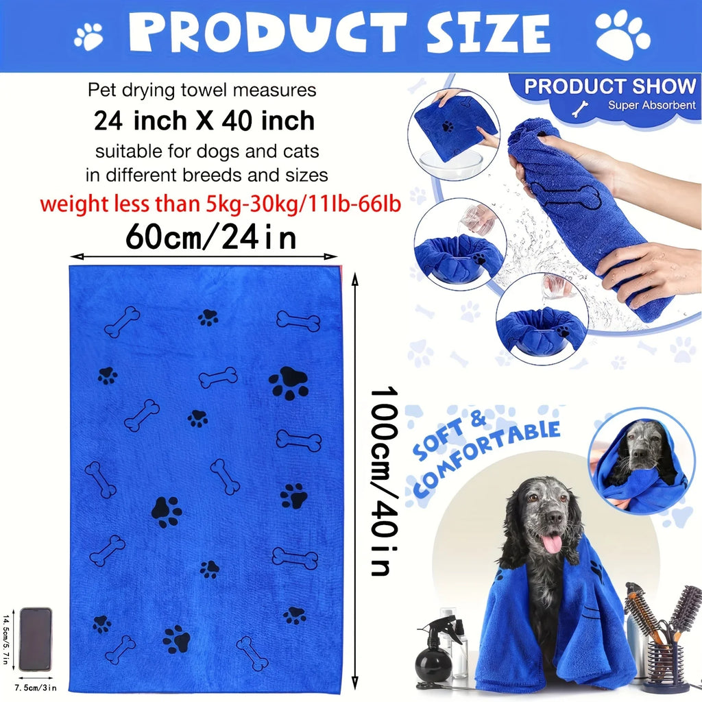 Quick-Drying Pet Bath Towel