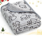 Soft Paw Print Pet Blanket