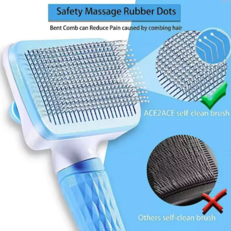 Self-Cleaning Pet Grooming Brush