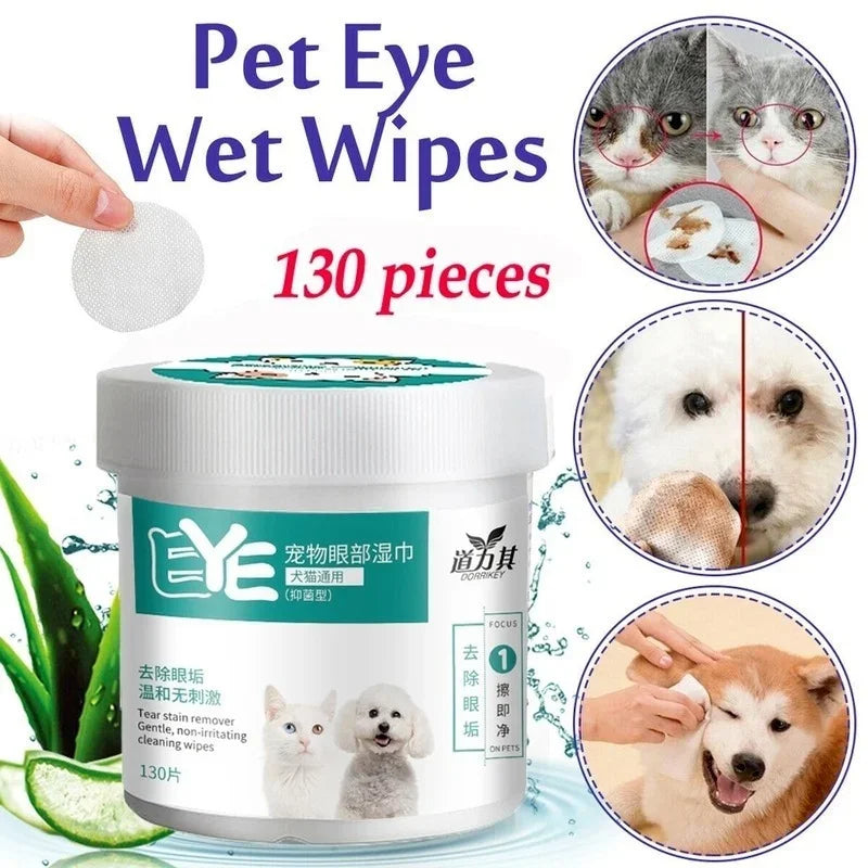 Gentle Pet Eye Wipes for Dogs and Cats