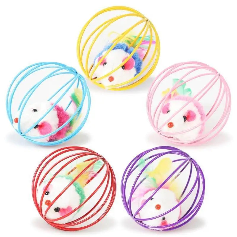 Colorful Mouse Cage Cat Toy