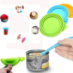 Reusable Pet Food Can Covers with Spoon