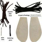 Grey cats wearing funny DIY cockroach wings and antenna costume