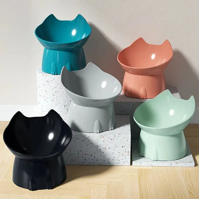 Whisker-Friendly Elevated Cat Bowl Hover Image